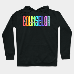 School Counselor Hoodie - Colorful School Counselor by White Martian 